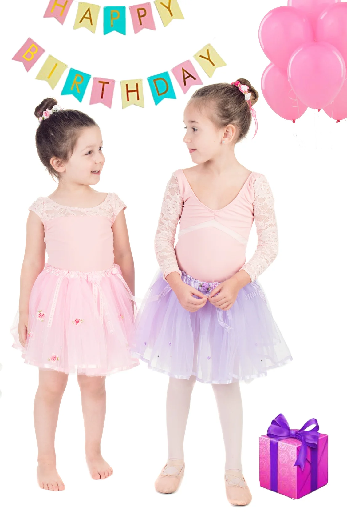 Ballerina Tutu Birthday Party Supplies Balloon Bouquet Select from Age 1 to 9