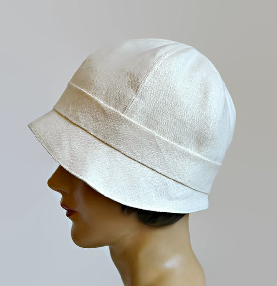 cream cloche hat