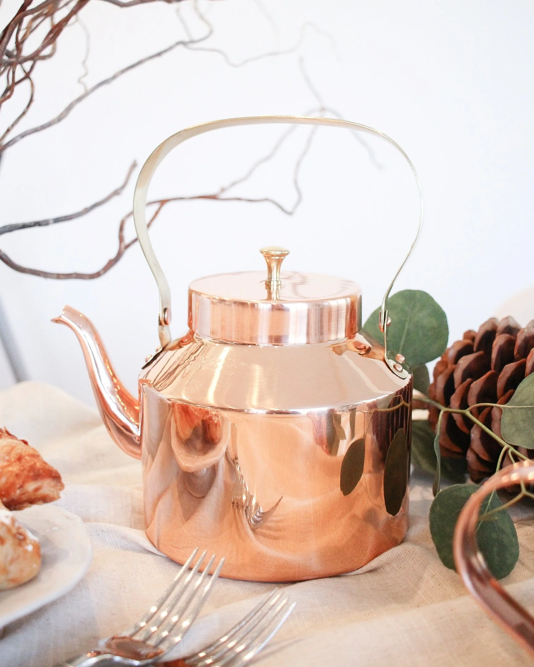 English Copper Tea Kettle Galley Fen