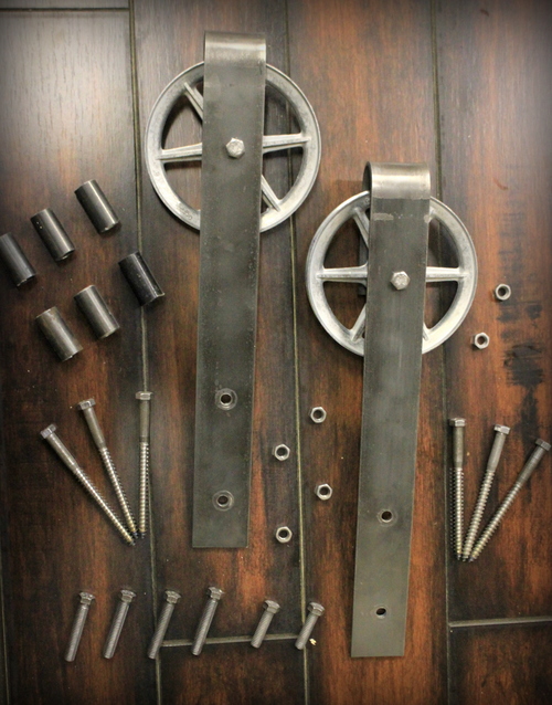 Double Door Vintage Barn Door Hardware Kit More Colors Available