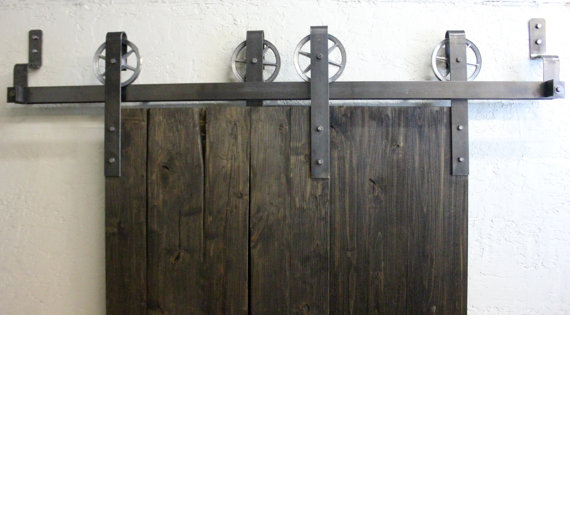 Vintage Bypass Sliding Barn Door Hardware Kit More Colors