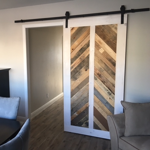 Reclaimed Wood Vertical Chevron Barn Door Laelee Designs