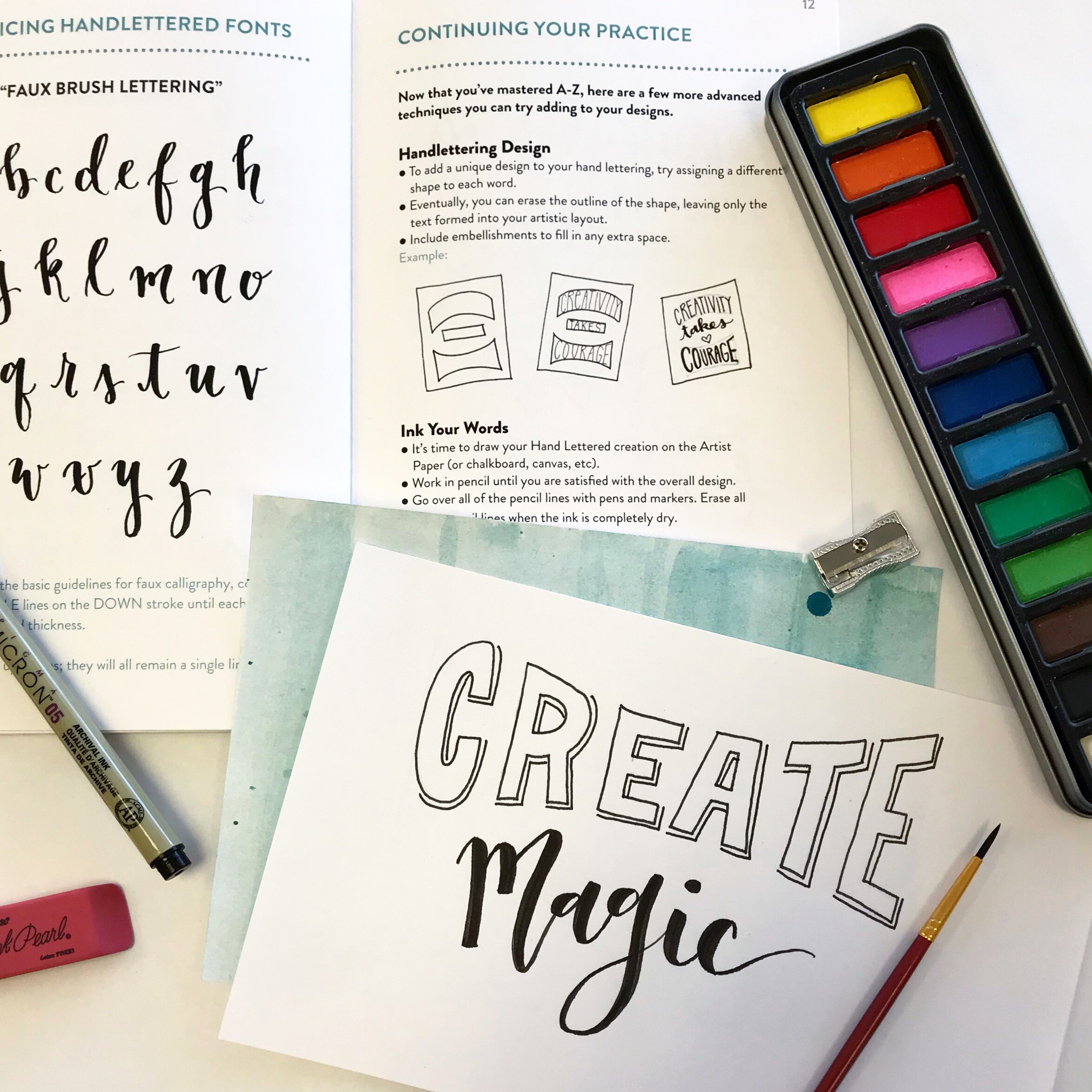 Hand Lettering Kit Award Winning Diy Kit Includes Book