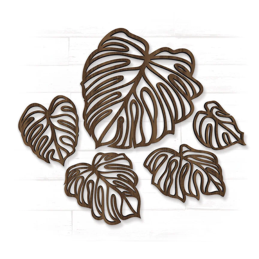 'Monstera Deliciousa' Leaf Set — OneVibe 'Monstera Deliciousa' Leaf Set — OneVibe