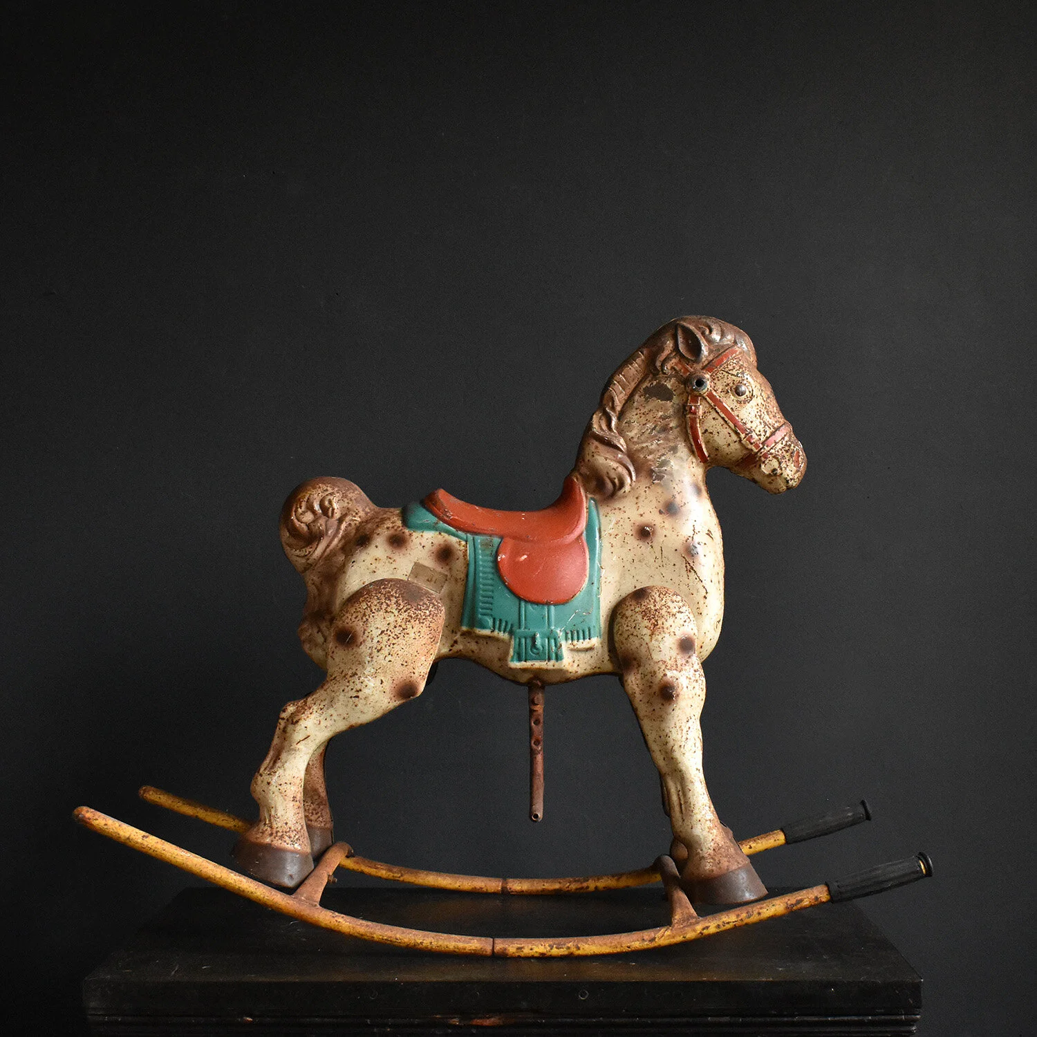 metal rocking horse 1950