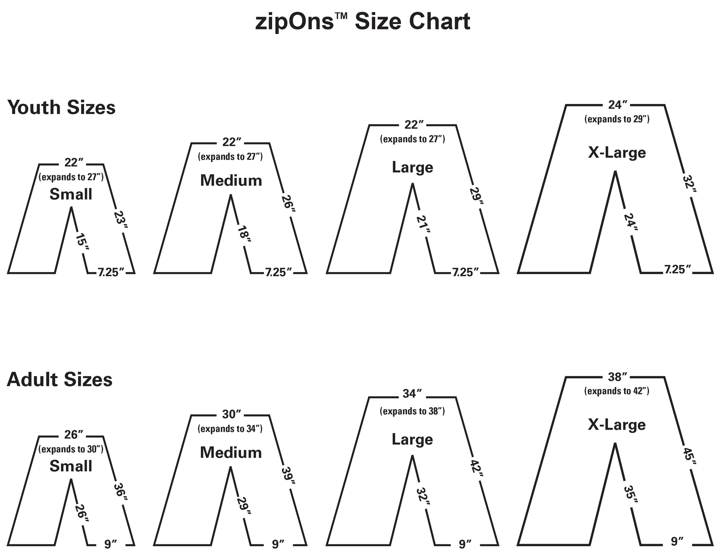 Youth Size Small Size Chart