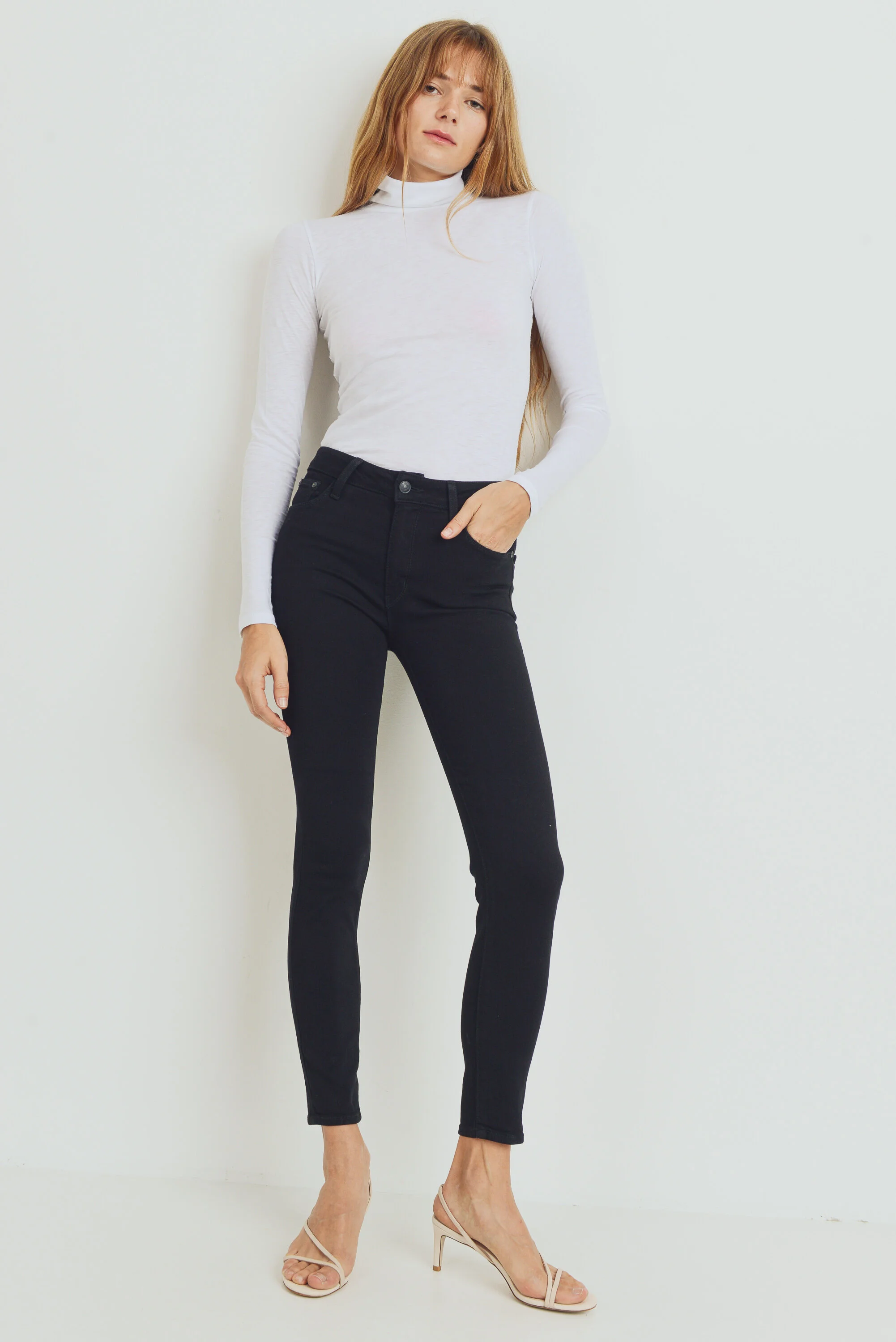 just black grace high rise super skinny jeans