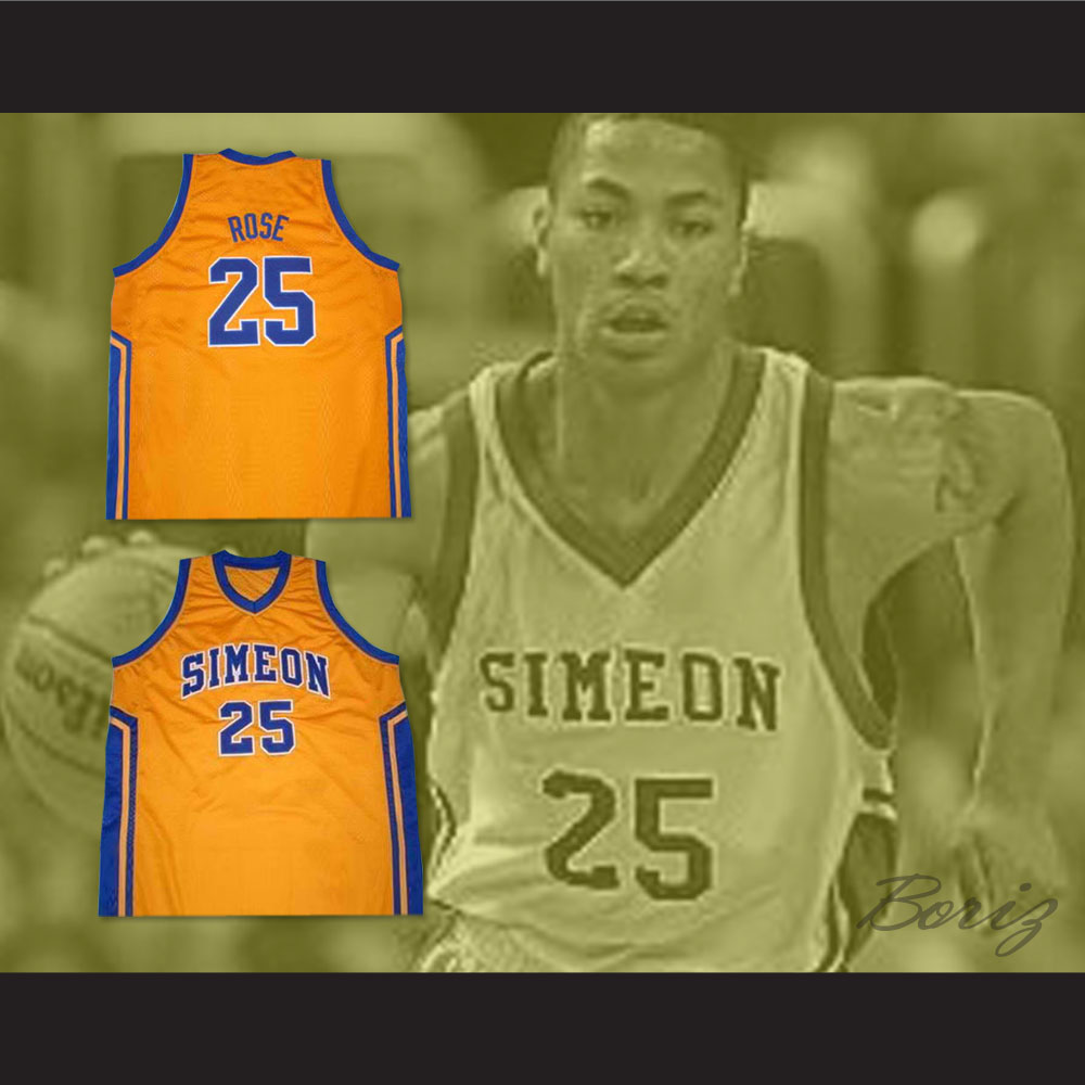 Derrick Rose Simeon High School Basketball Jersey Yellow Boriz