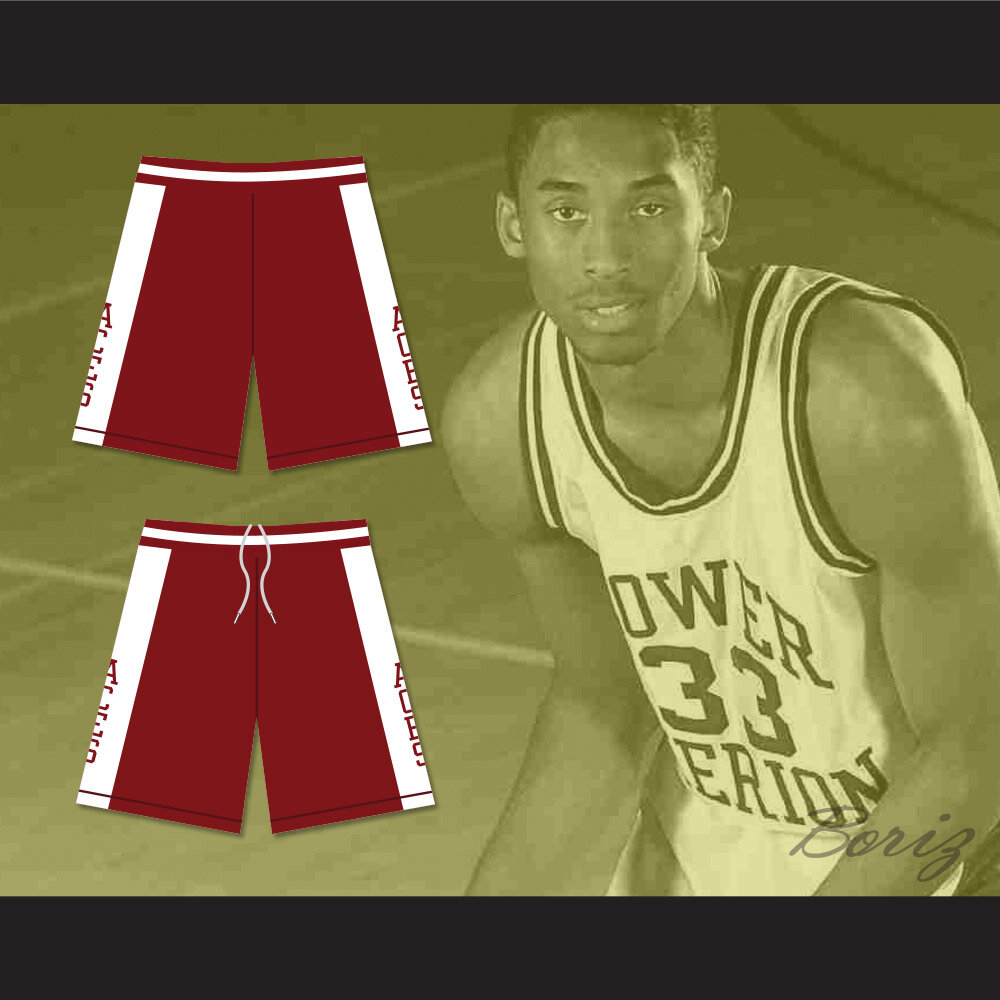 Kobe Bryant Lower Merion High School Aces Maroon Basketball Shorts