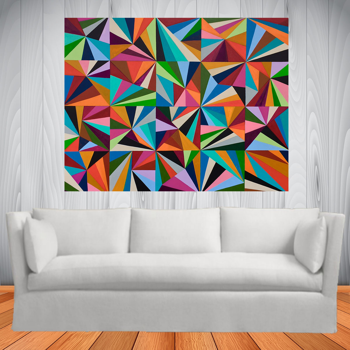 She S A Rainbow Original Acrylic Large Painting 48x60 Carla Bank