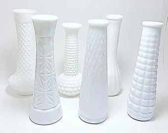 Milk Glass Bud Vases Pollen And Pastry