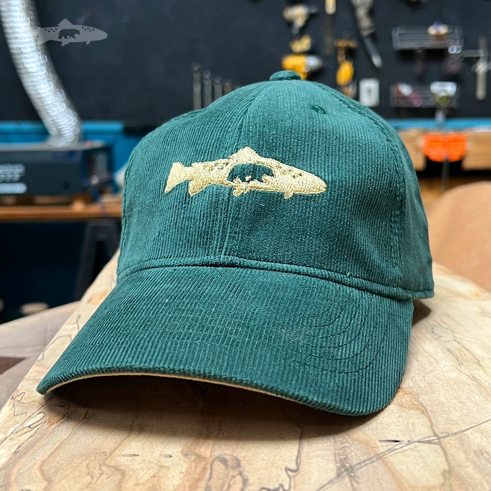 Corduroy Tan trout cap - Green Wood Fly Fishing net - Handcrafted Custom Fly  Fishing net made in the USA