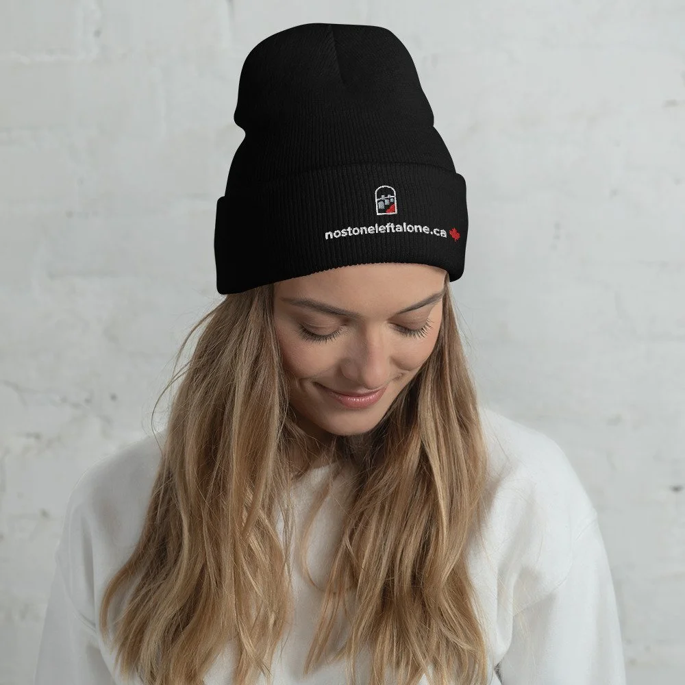 Logo Embroidered Toque - Black — No Stone Left Alone