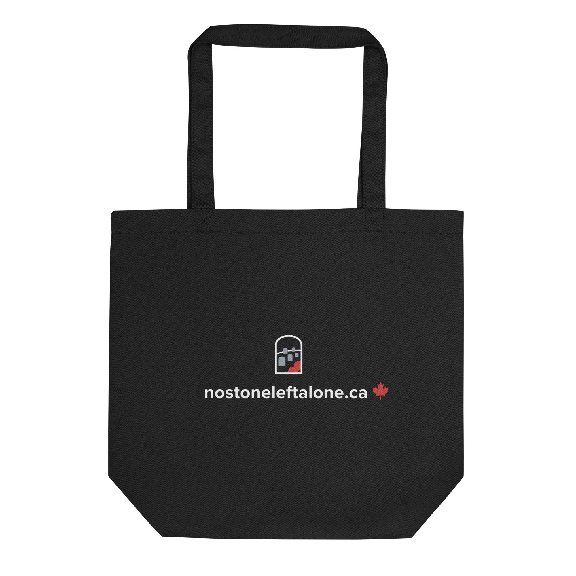 Plain Logo Eco Tote Bag Black No Stone Left Alone