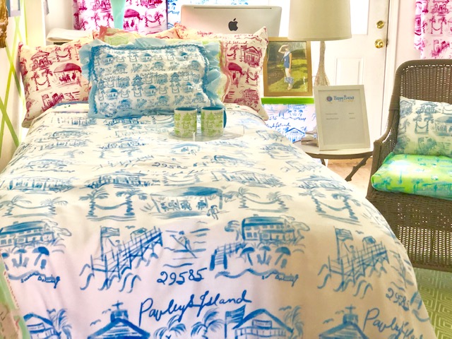 Pawleys Island Toile Duvet Cover Happy Places By Susan Albright
