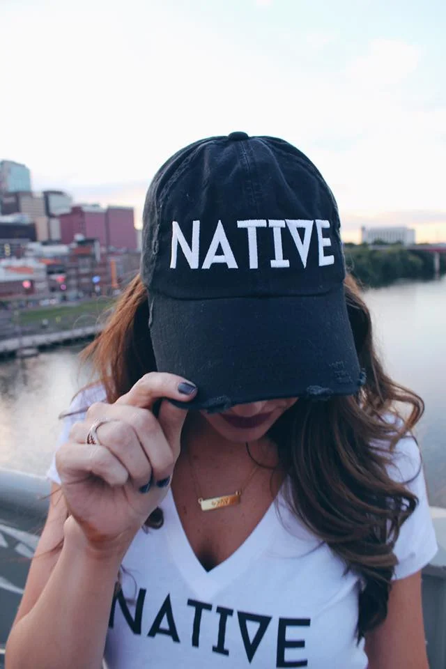 black distressed dad hat