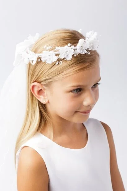 First Communion Headband Veils-V55 