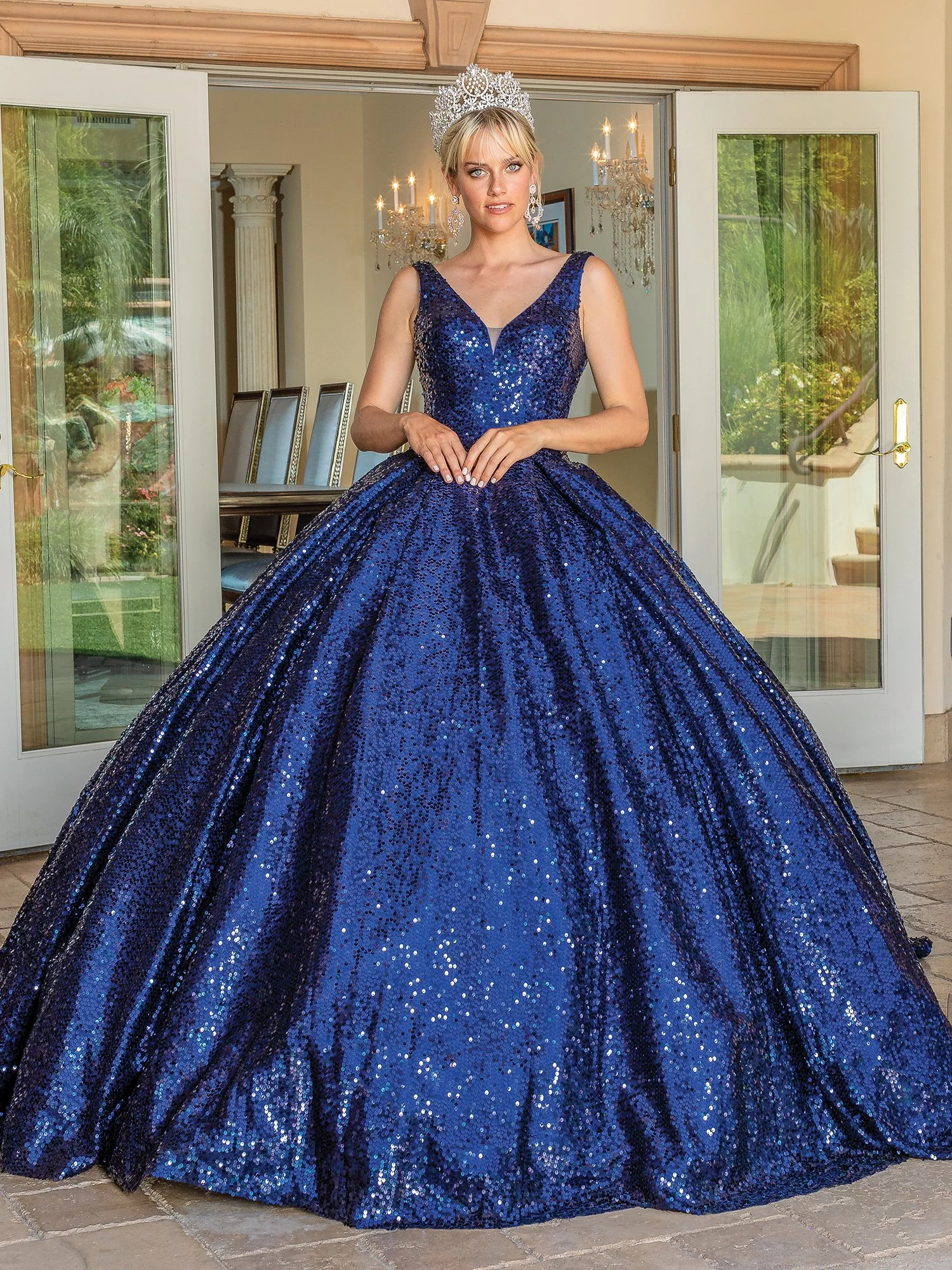 Navy Quinceanera Dress DQ1558 Danielly s Boutique