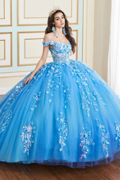 Powder Blue Princess Prom Ensemble Dress Powder Blue Princess Prom Ensemble Dress
