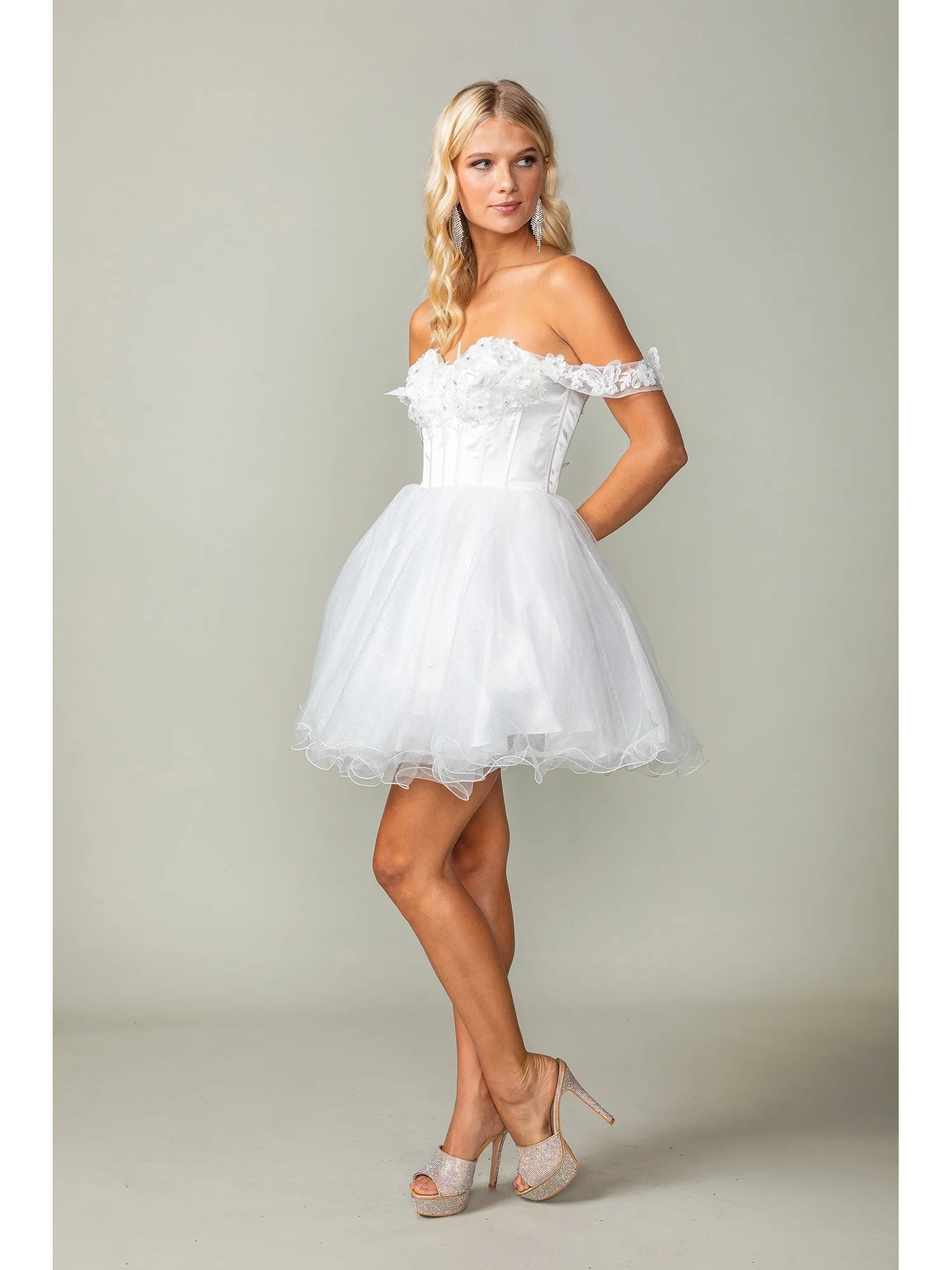Sage Short Tulle Dama Dress - DQ3371 — Danielly's Boutique Sage Short Tulle Dama Dress - DQ3371 — Danielly's Boutique