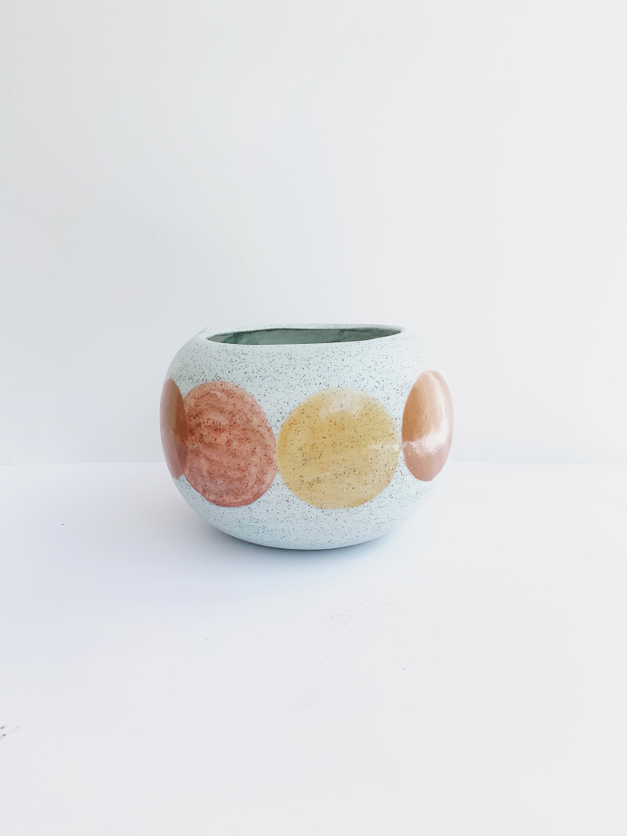 Modern Dots Round Ceramic Planter — andrea luna reece | art & ceramics