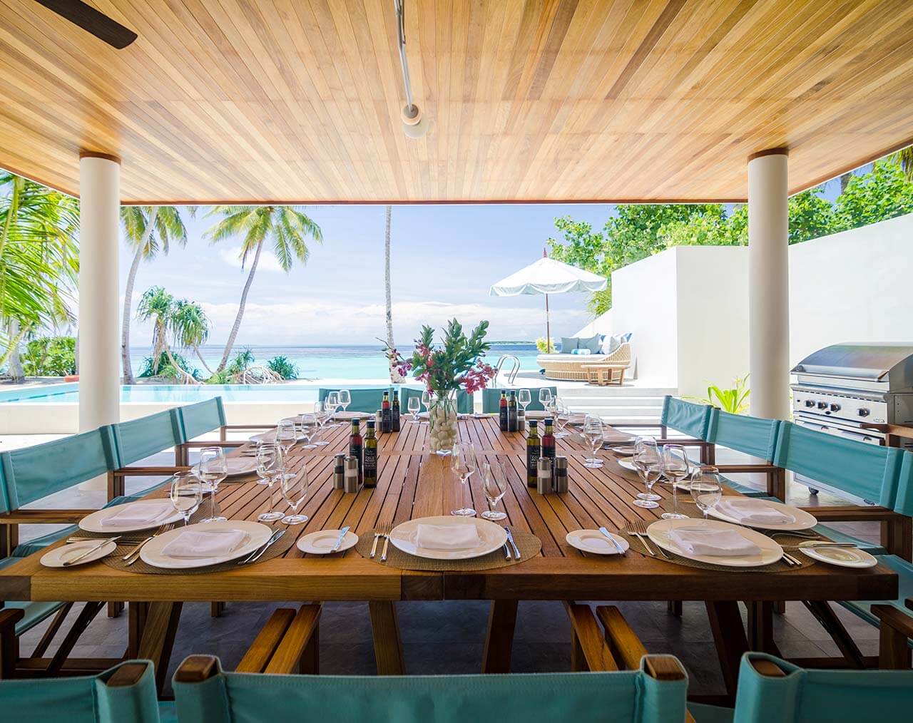阿米拉·福希(Amilla Fushi)的Beach Residence酒店非常适合与家人或朋友一起庆祝和聚会。