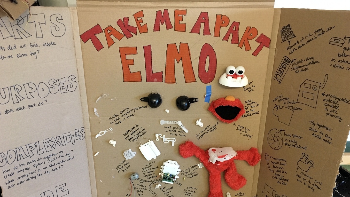THIS IS WHAT HAPPENS WHEN YOU TAKE APART ELMO…By Bridget Rigby, 2018-2019 Teaching Fellow, Programming &amp; Design Teacher, Lighthouse Community Charter School, Oakland