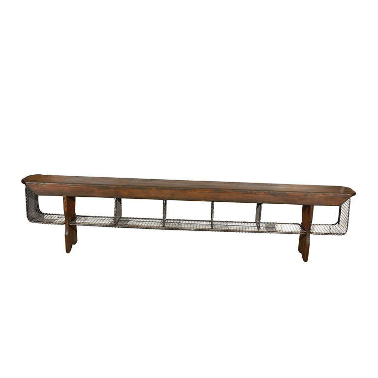 Jw Custom Line Bench With Wire Baskets Jefferson West Inc