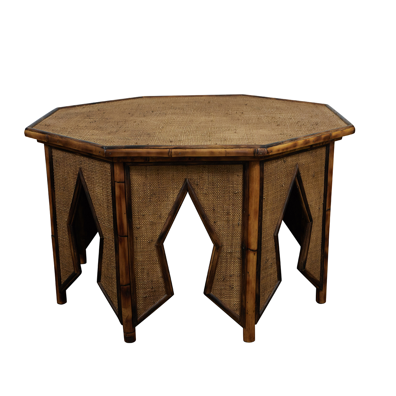 Jw Custom Line Tiger Bamboo Octagonal Coffee Table Jefferson