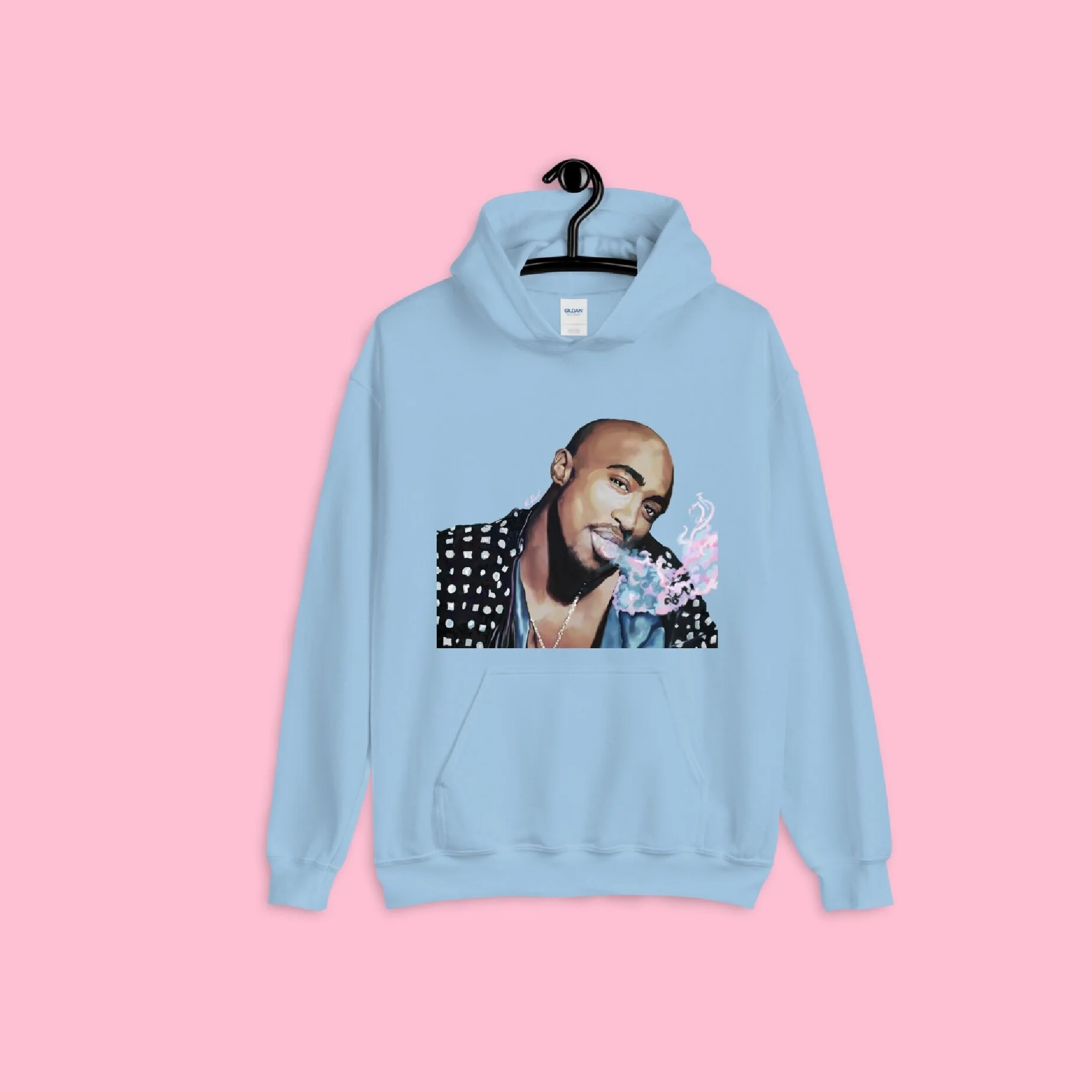 pink tupac hoodie