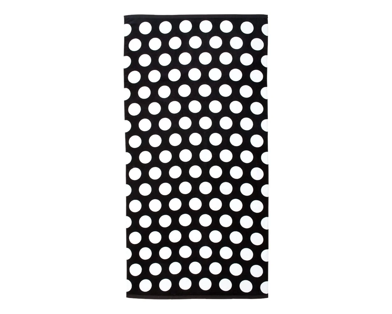 black and white polka dot beach towel