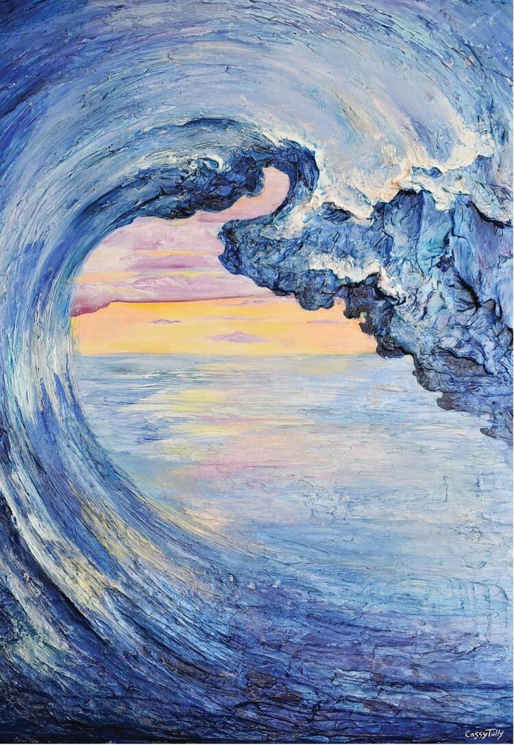 Blue Waves Water Painting Fine Art Prints