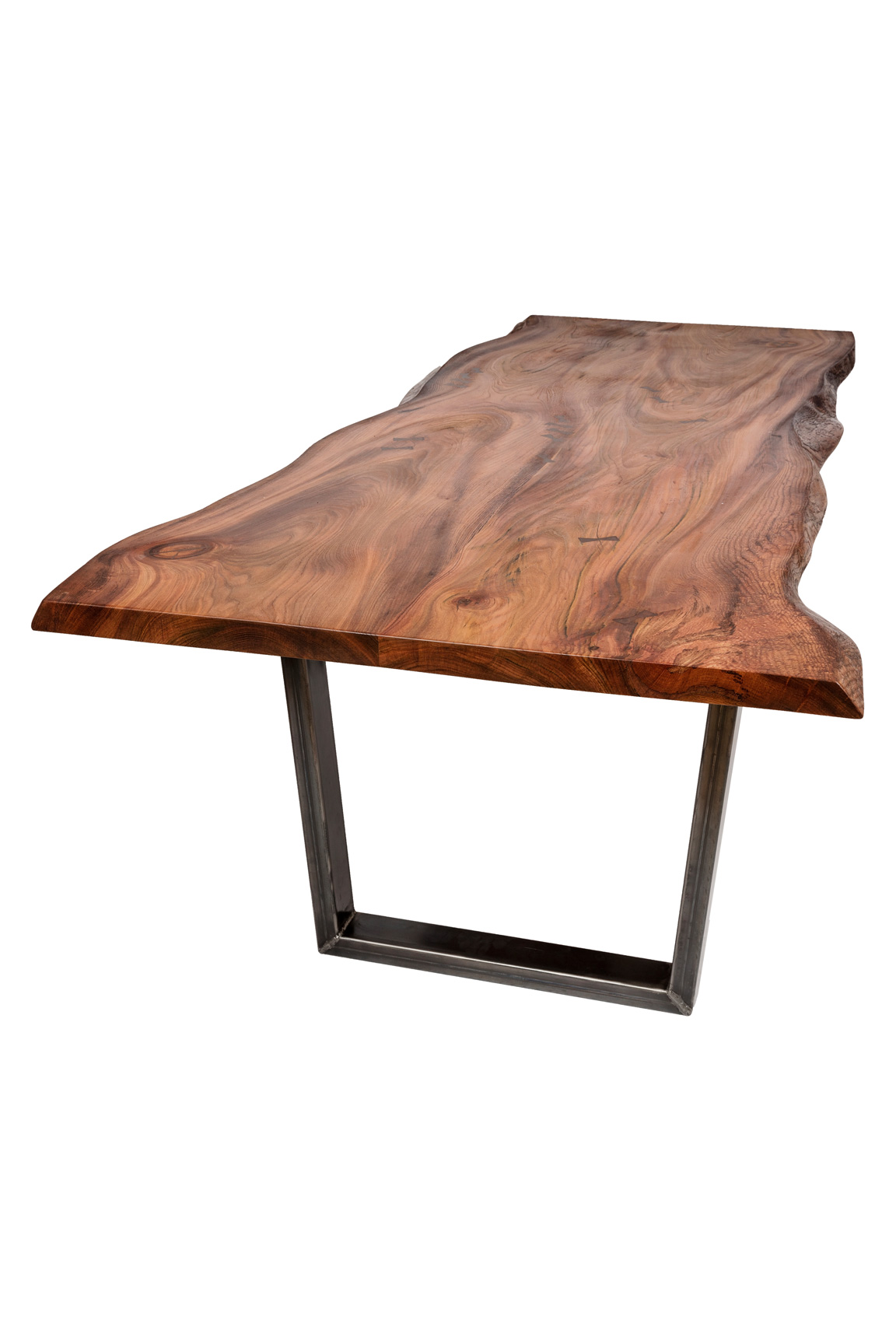 Live Edge Elm Dining Table On Box Steel Legs Paul Frampton