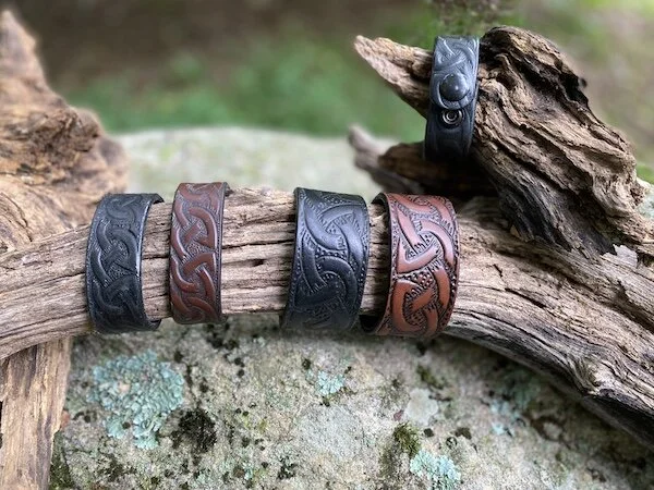 Celtic leather bracelet discount