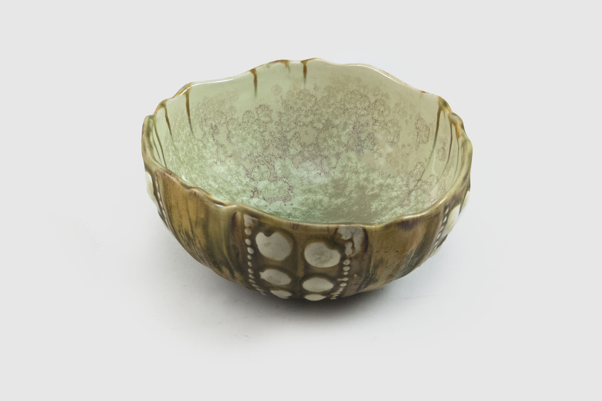 Ceramic hand sculpted urchin bowls
