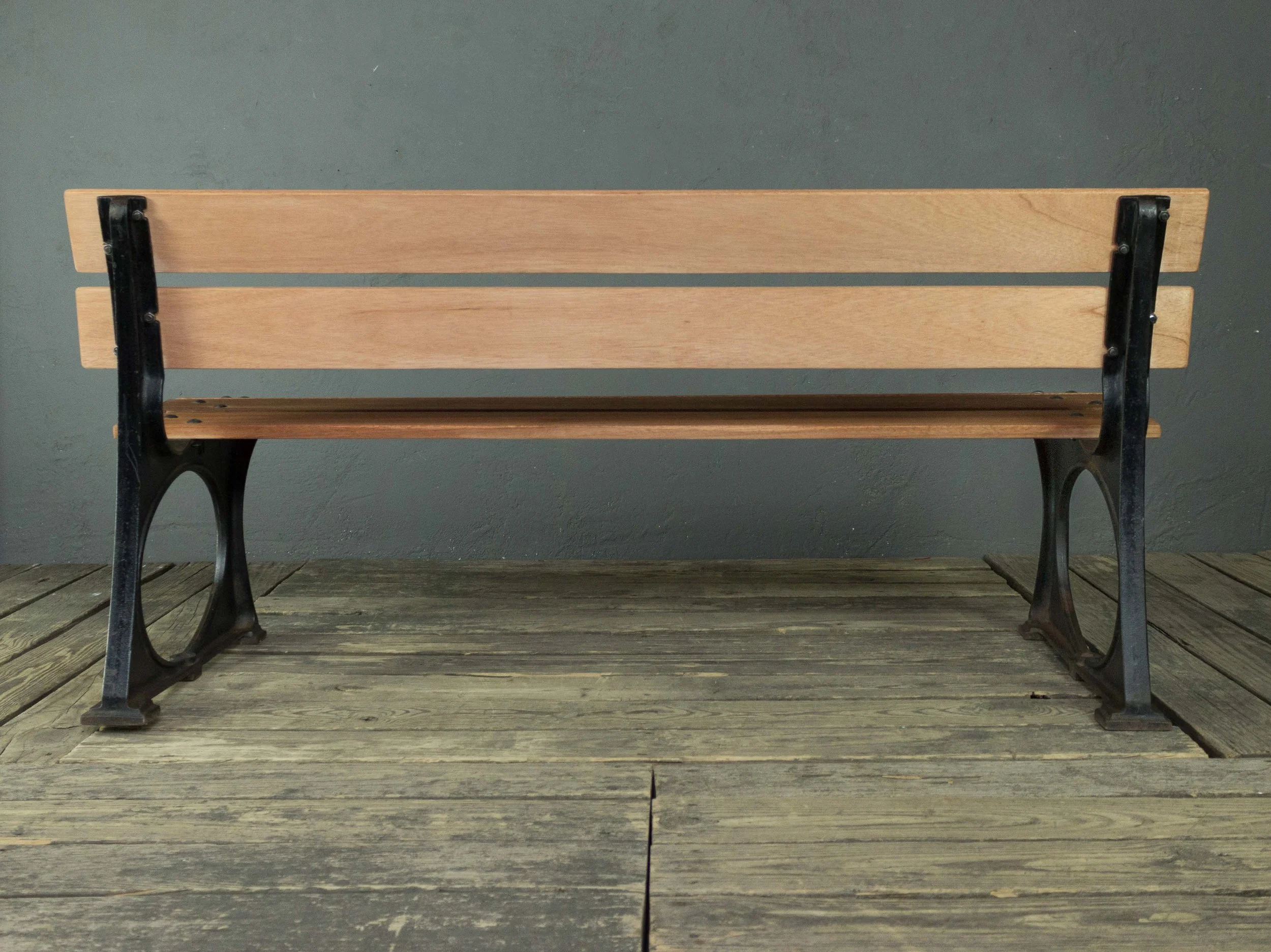 1920s French Iron And Mahogany Park Bench 145 Antiques