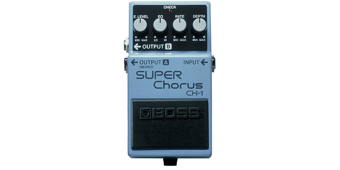 BOSS CH-1 SUPER Chorus 1989 W/Box Analog Blue Label VIntage