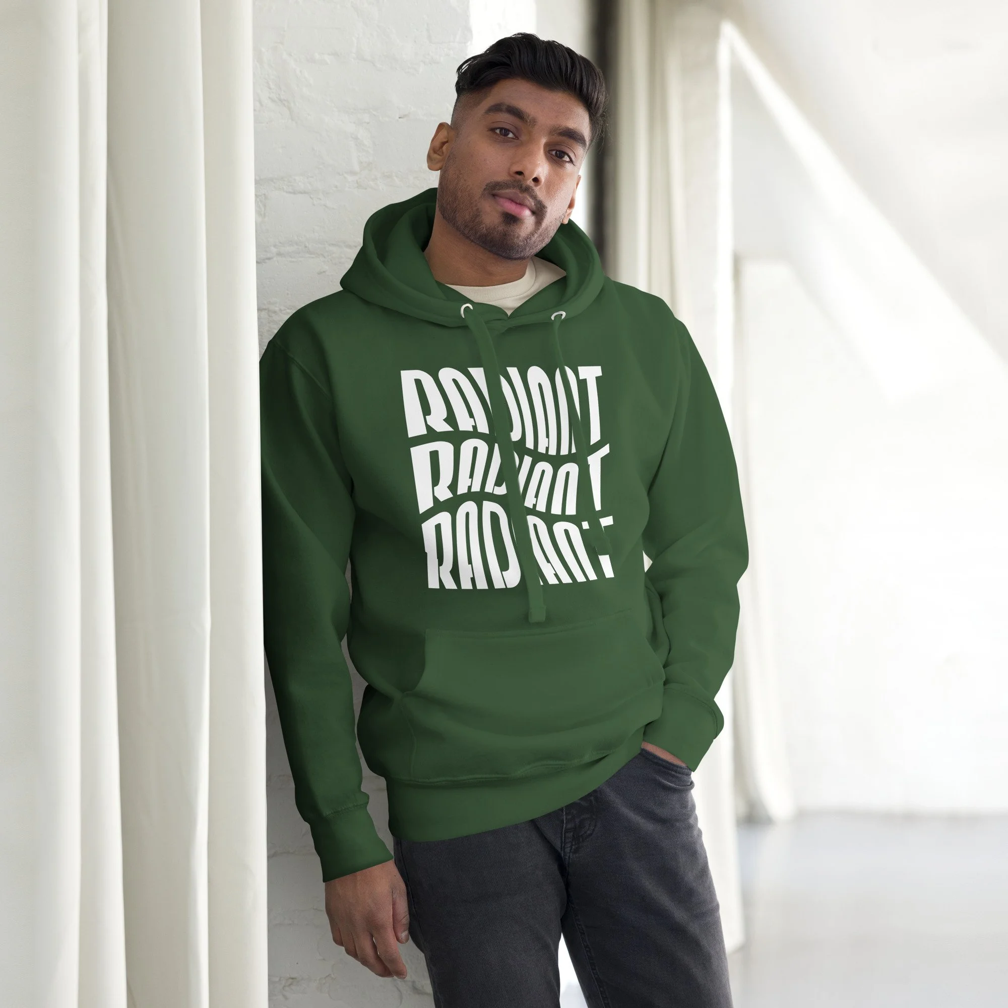 Radiant White Print Unisex Hoodie — evergreenchurch