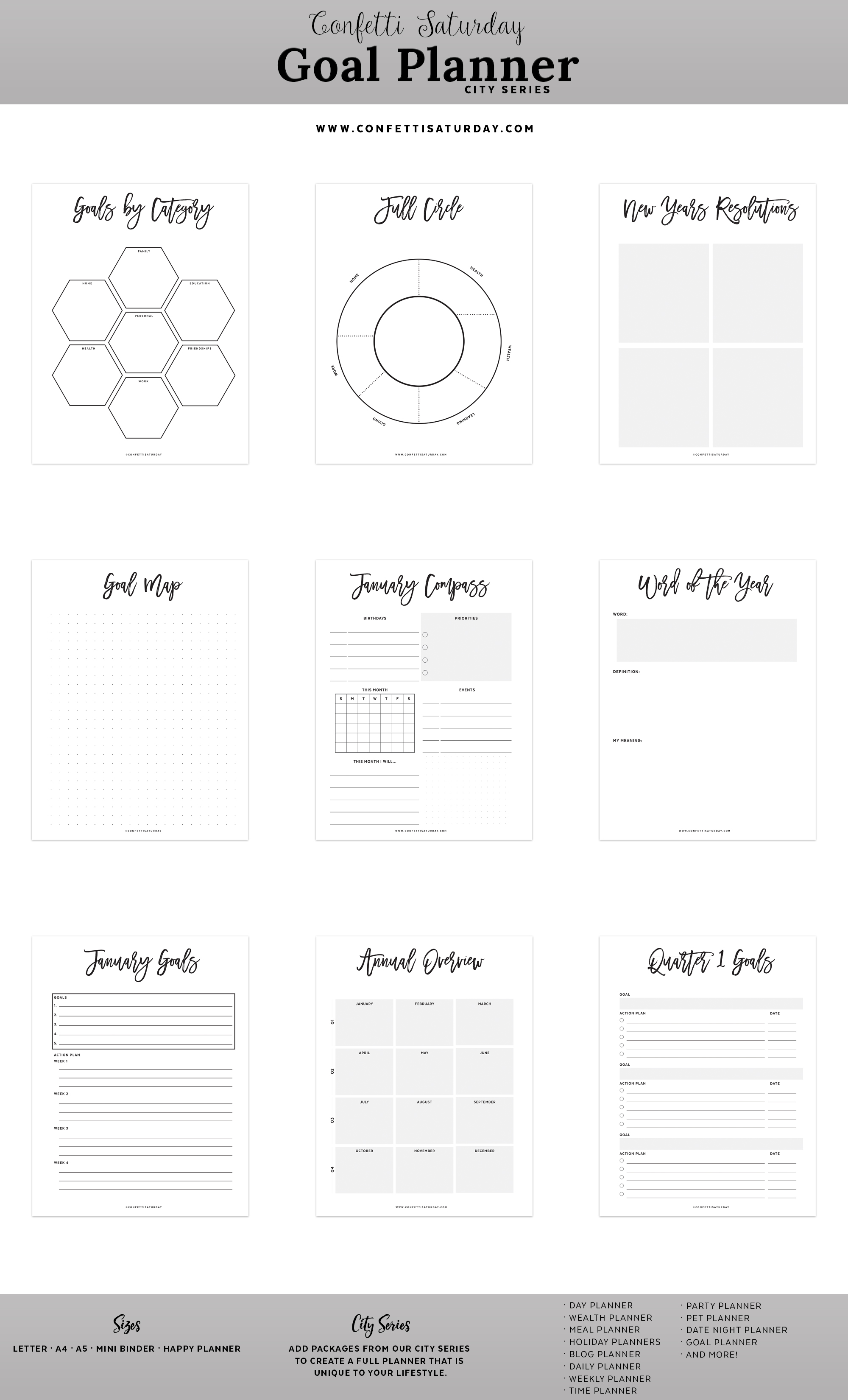 Reason Planner // Metropolis Confetti Saay photograph relating to Goal Planners referred to as Purpose Planner // Town Confetti Saay
