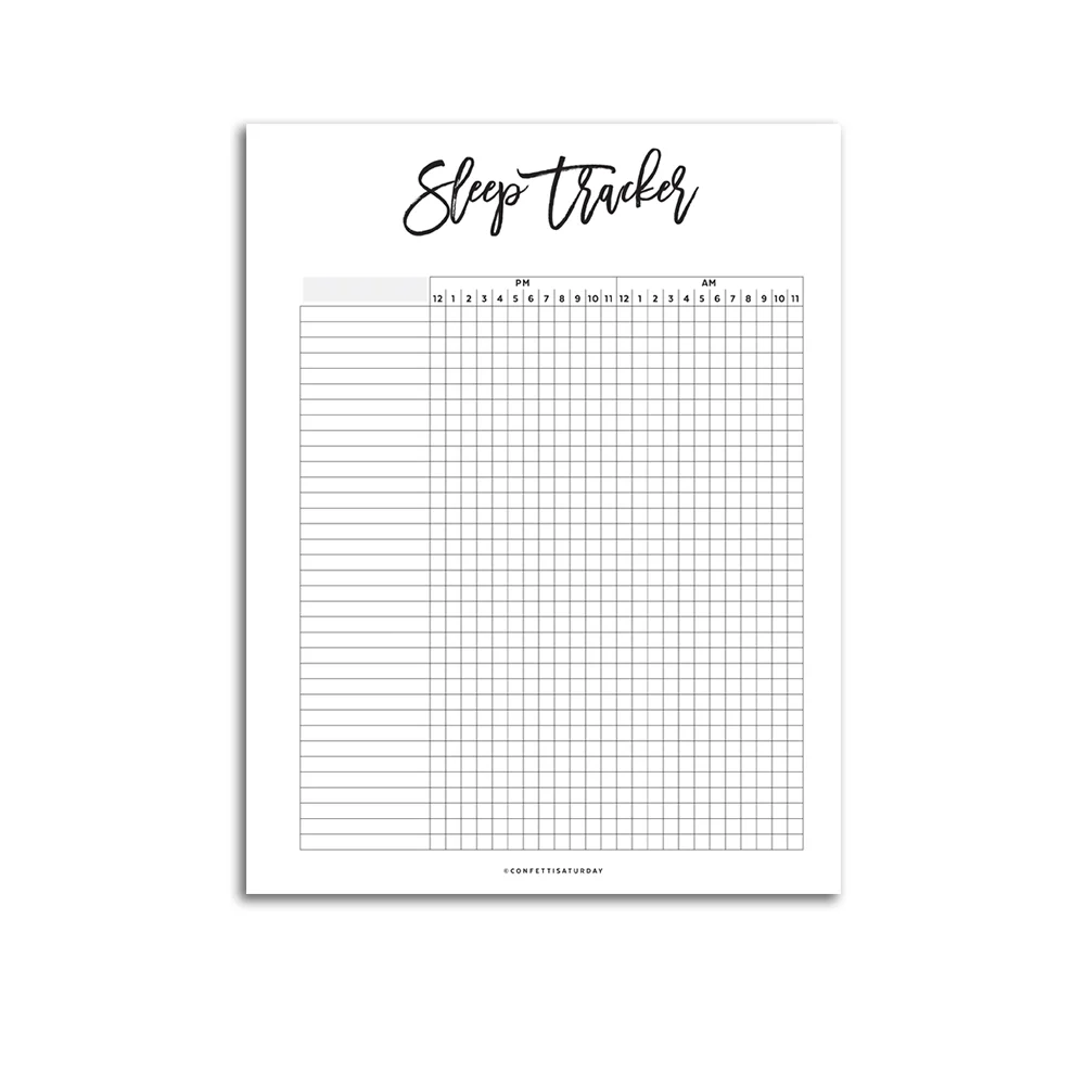Snooze Tracker // Town Collection Confetti Saay photograph about Sleep Tracker Printable called Rest Tracker // Metropolis Sequence Confetti Saay