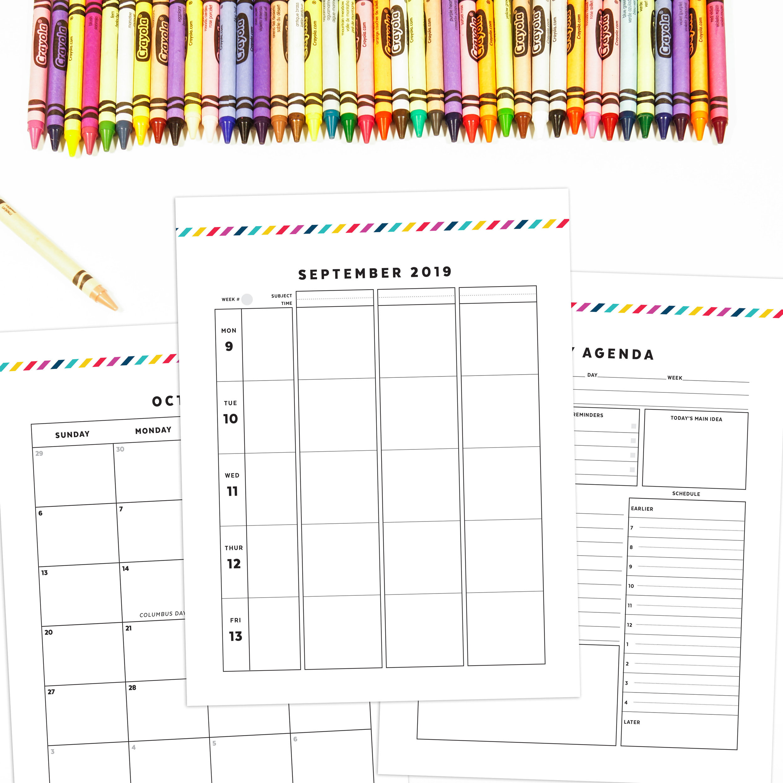2019-20 Trainer Planner Horizontal Signature Stripe Confetti Saay photograph relating to Printable Teacher Planner known as 2019-20 Trainer Planner Horizontal Signature Stripe Confetti Saay