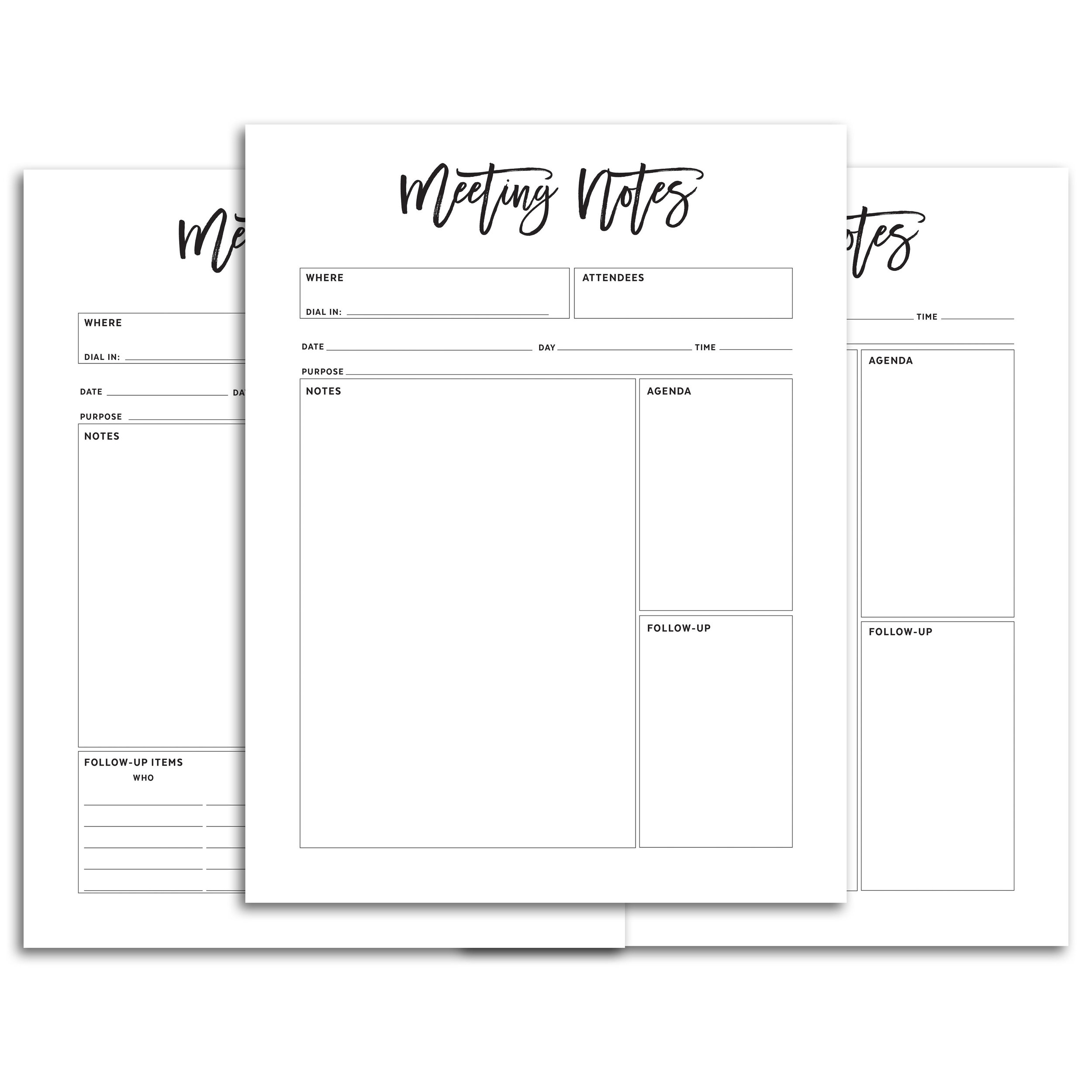 Convention Notes Planner Printable Town Confetti Saay picture regarding Notes Printable named Convention Notes Planner Printable Metropolis Confetti Saay
