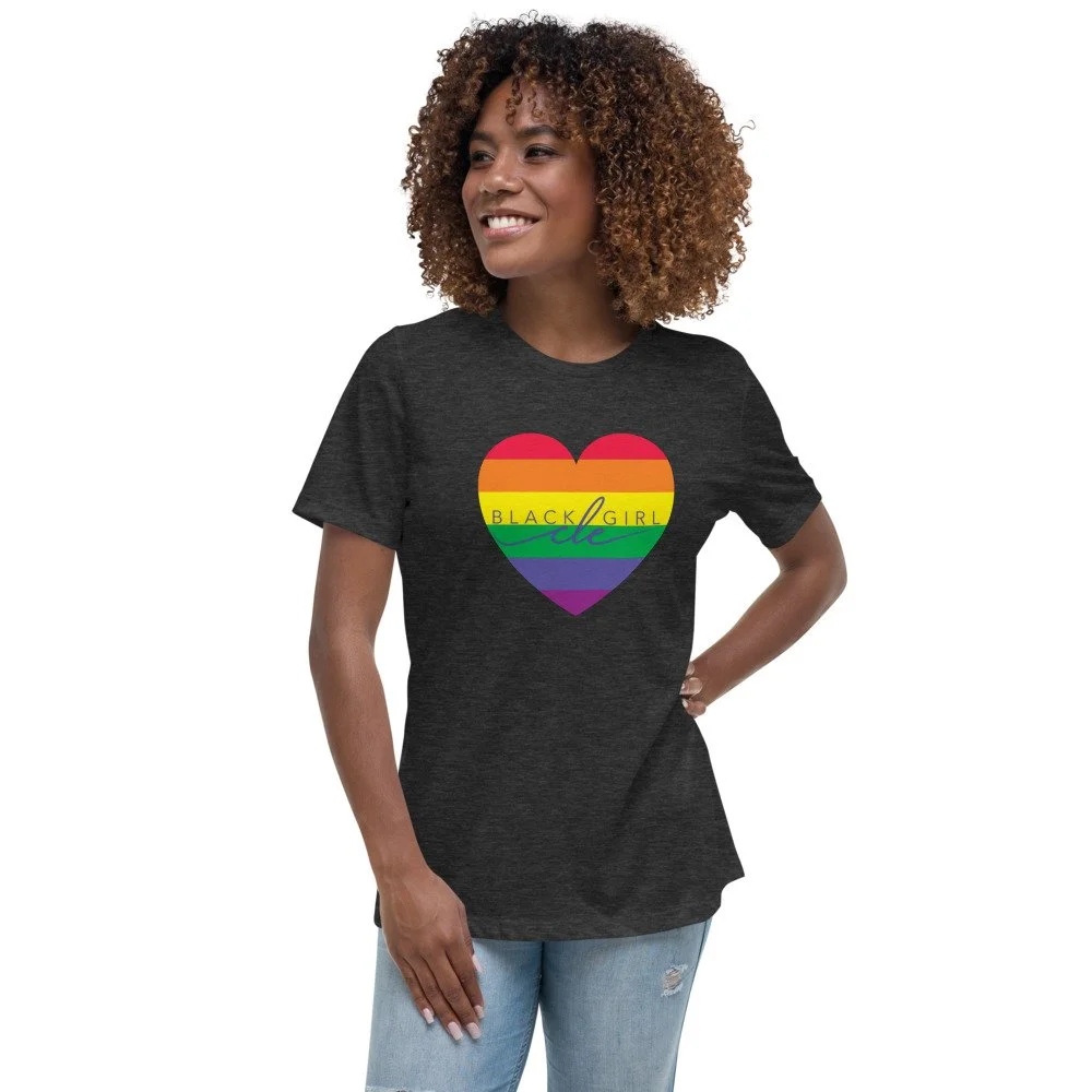 Pride Logo Relaxed T-Shirt (women's cut) — Black Girl in the CLE