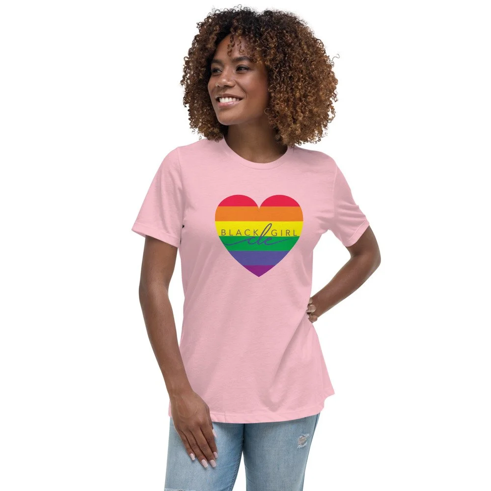 Pride Logo Relaxed T-Shirt (women's cut) — Black Girl in the CLE