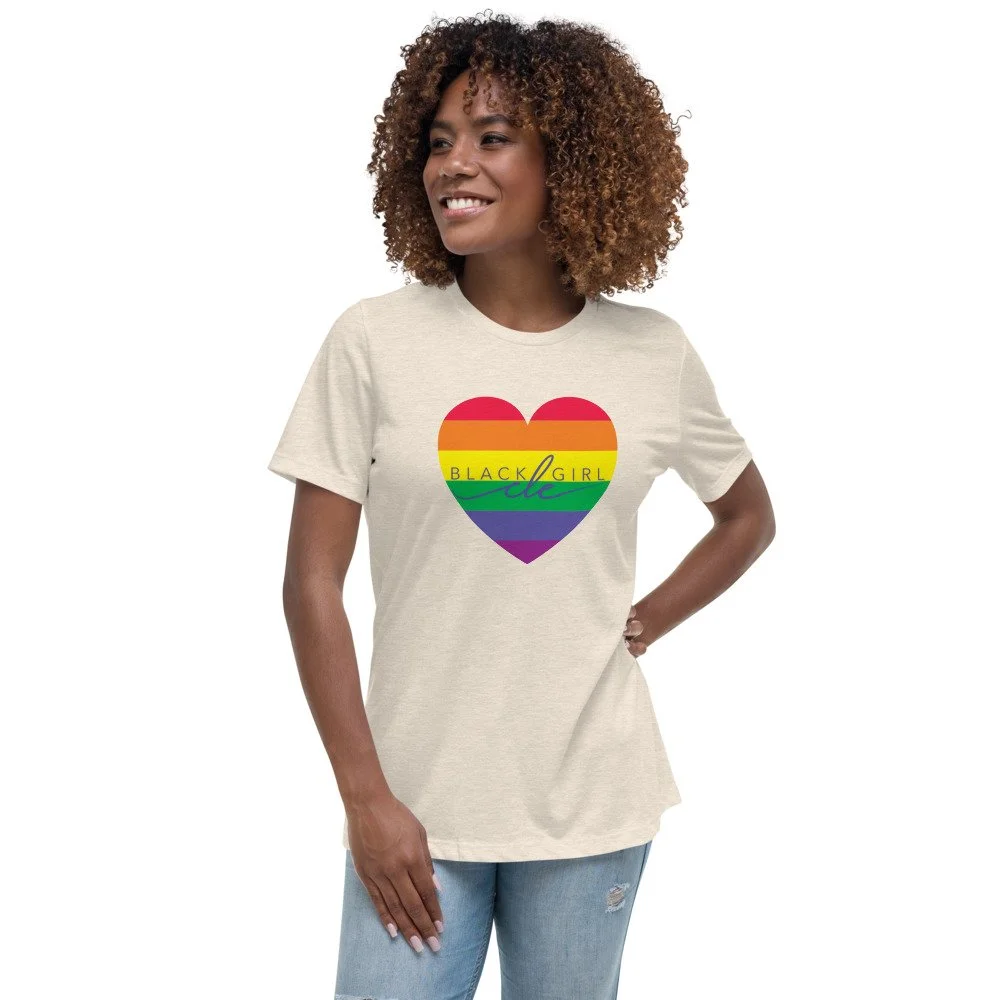 Pride Logo Relaxed T-Shirt (women's cut) — Black Girl in the CLE