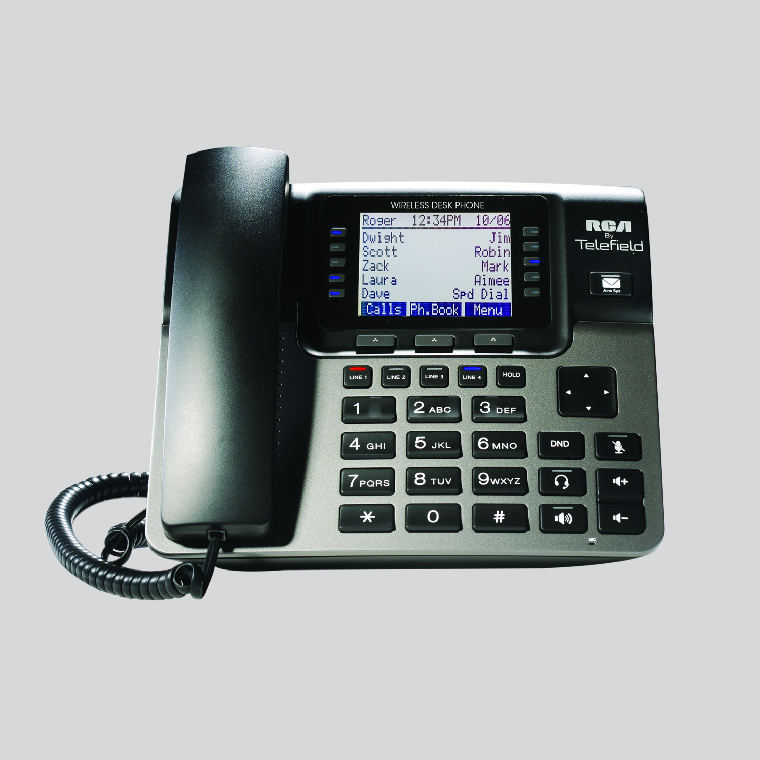 U1100 4 Line Unison Wireless Desk Phone Rca By Telefield