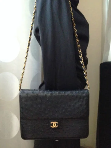 chanel ostrich handbag