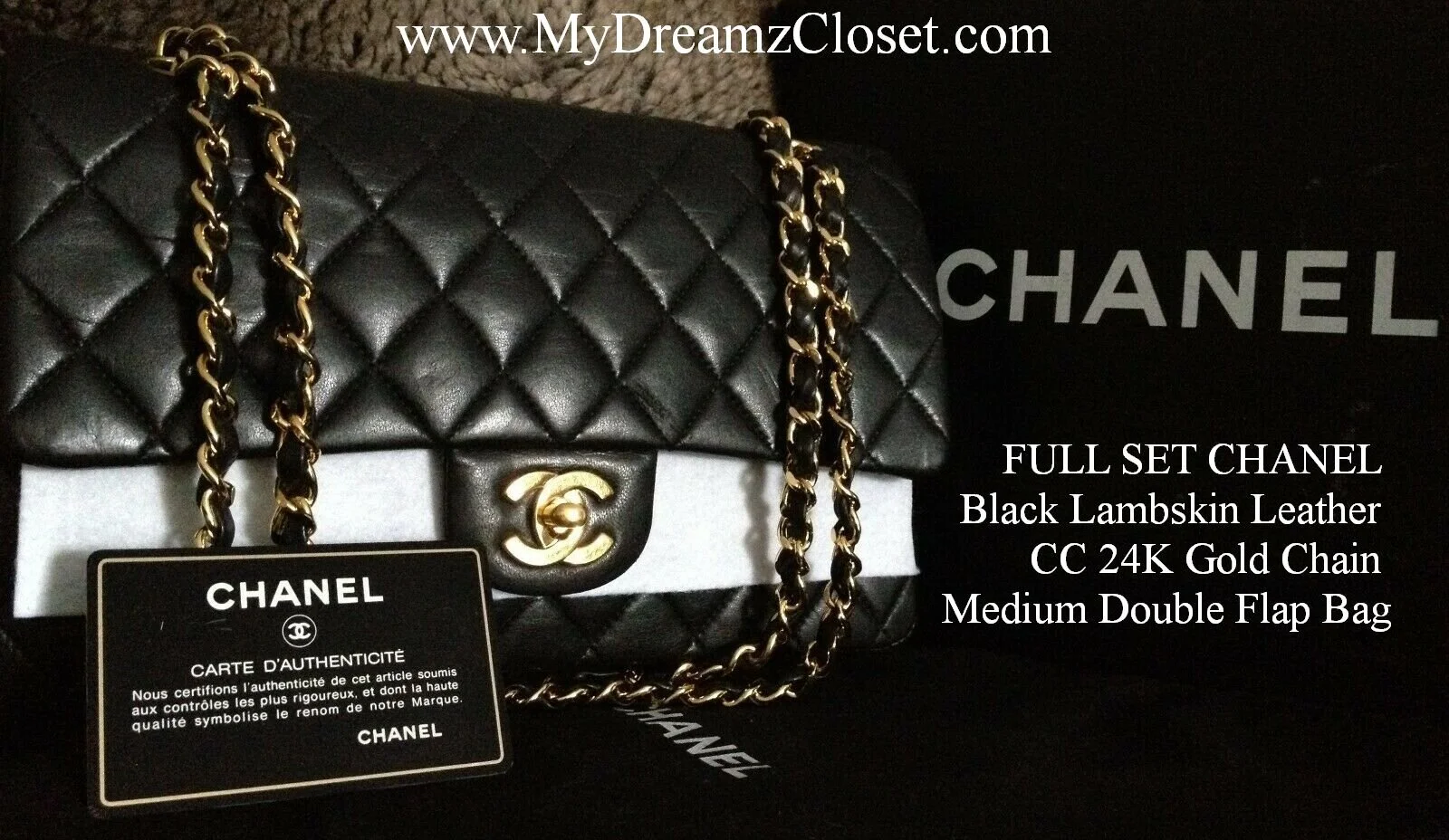 chanel black chain bag