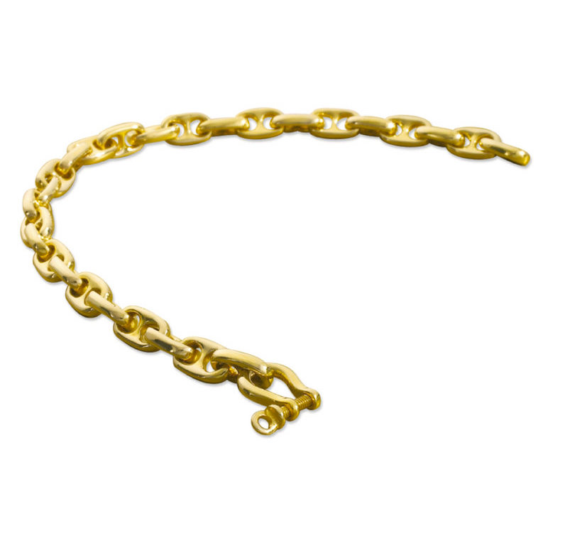 18K Anchor Chain for Women - Gold Anchor Chain Bracelet - Aumaris Anchor Chain - Mariner Bracelets 