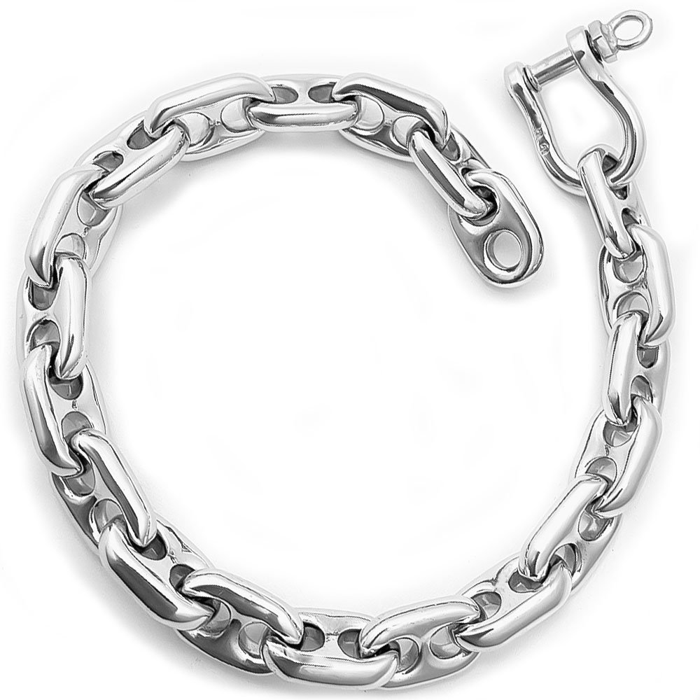 Sterling Anchor Chain Bracelet - Nautical Silver Bracelets - Seafaring  bracelet -
